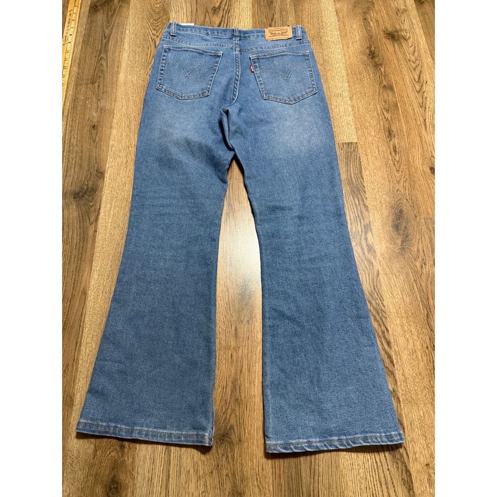 Levi Strauss & Co. Jeans Girls Size 14 REG Blue High Rise Crop Flare Denim Jeans